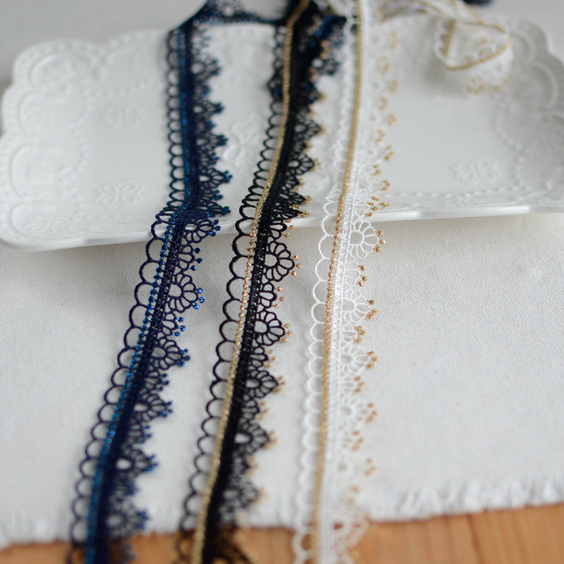 Lace accessories high-end custom gold thread embroidery polyester water-soluble cheongsam clothing materials 15 6 yuan 1 yard