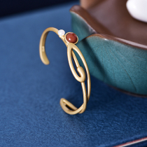 Ancient silver bracelet female sterling silver fashion young handwear National style silver jewelry simple personality gold jewelry silver bracelet