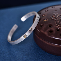 Silver bracelet female sterling silver 999 foot Silver fashion young ethnic jewelry vintage silver solid open bracelet