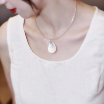 Silver necklace women sterling silver fashion handmade silver jewelry Japanese and Korean simple style 2021 New choker 99 foot silver pendant