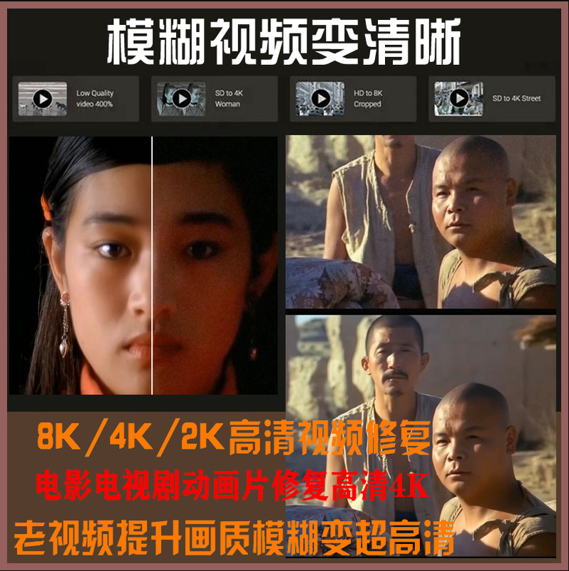 Repair Blurry and Out-Of-Focus Videos, Tv Series, Movies, and Dvds to Improve Clarity and Resolution to High-Definition 4K8K