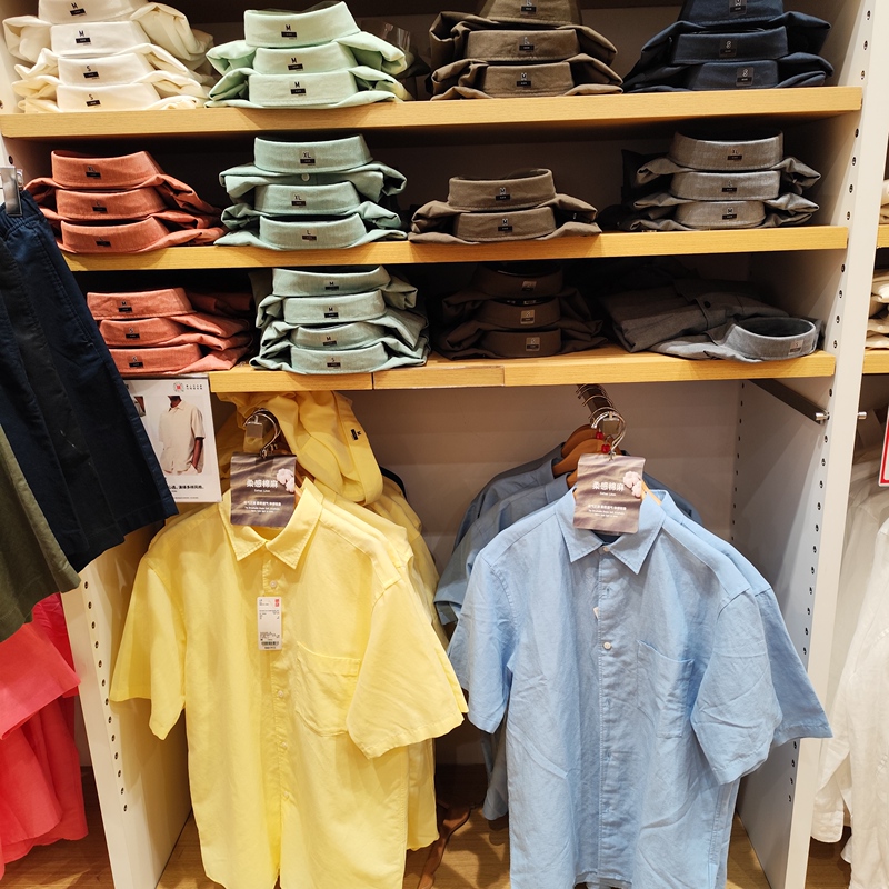 Uniqlo Men's Cotton and Linen Shirt Short Sleeve 482502 Unisex Loose Fit Uniqlo Men's Cotton and Linen Shirt Short Sleeve 482502 Unisex Loose Fit