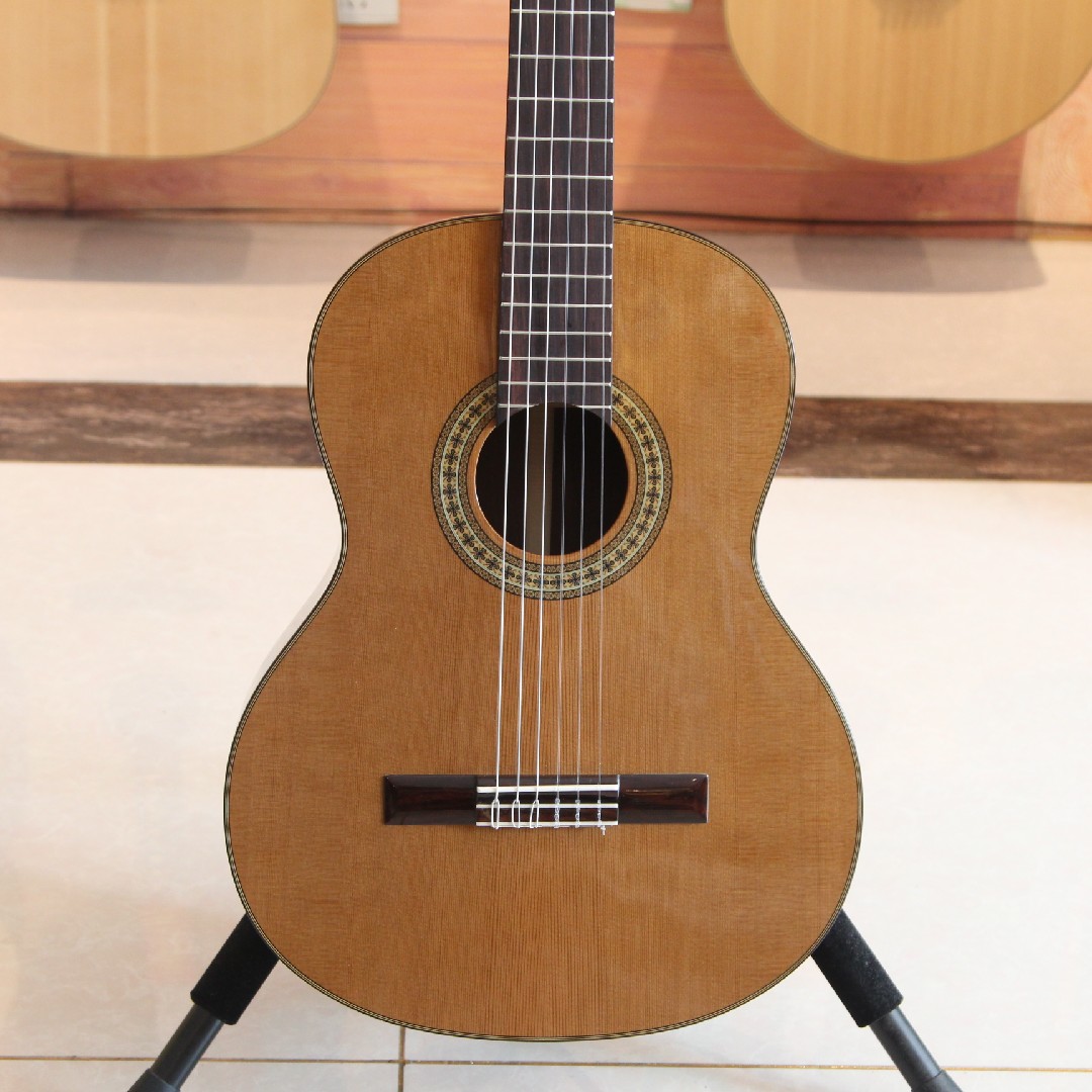 Korean brand SEJONG Sejong Red Pine Veneer Classical Guitar Nylon String Guitar with violin box