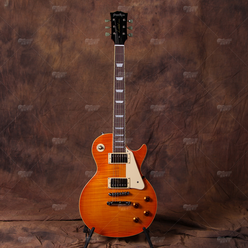 Grassroots Guitar eSP GrassRoots G-LP-50S HB electric guitar amber yellow LP50S Korean production