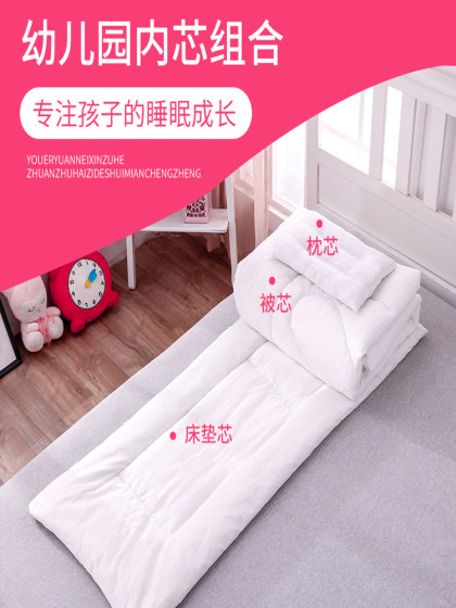 Kindergarten Quilt Core Three-Piece Set for Spring and Autumn, Children's Newborn Silk Cotton All-Season Baby Quilt Core, Thickened Mattress Core