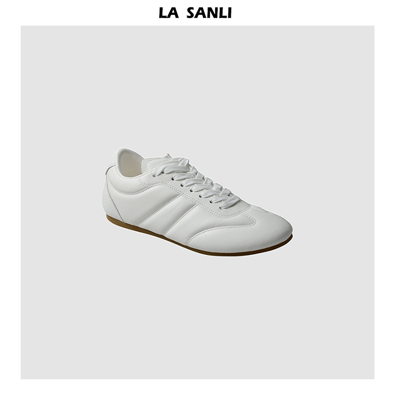 26 Years New Product, Niche Designer Series, Women's Lace-Up Sneakers, Running Shoes, Full-Grain Top Layer Cowhide Leather