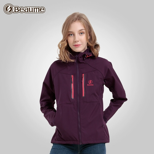 Бархатная дорожная ветрозащитная осенняя куртка с капюшоном