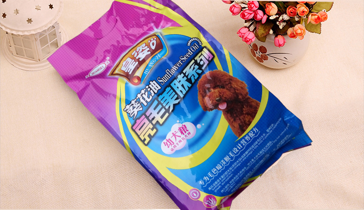 Huangzi dog food dầu hướng dương sáng lông làm đẹp da chó con 2,5kg Huangzi chó nhỏ và vừa cỡ hạt tự nhiên quốc gia gói - Chó Staples cám cho chó
