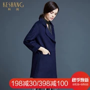 Ke Shang 2017 mùa đông mới hai mặt áo len nữ phần dài handmade coat rắn màu áo len