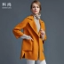 Ke Shang mùa thu và mùa đông mới của Hàn Quốc thời trang màu rắn hai mặt ladies len coat handmade coat k6d1001