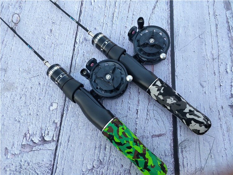 Ice удочкой 发泡把手冰钓鱼竿中硬尾冻钓鱼竿插节鱼竿冰上钓鱼竿50厘米60厘米 Dragon strong second generation