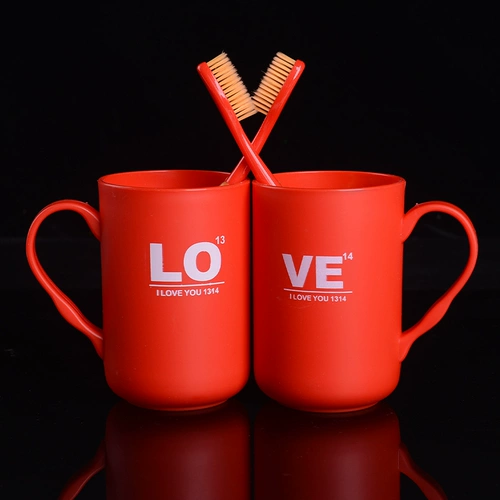 Креативный комплект для влюбленных для домашнего использования, мыло, мыльница, зубная щетка, ополаскиватель для рта