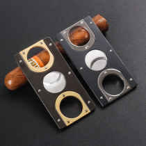 Rectangular cigar cutter scissors double-edged cigarette knife stainless steel sharp cigar cutter cigar cigarette special for Cuban cigars
