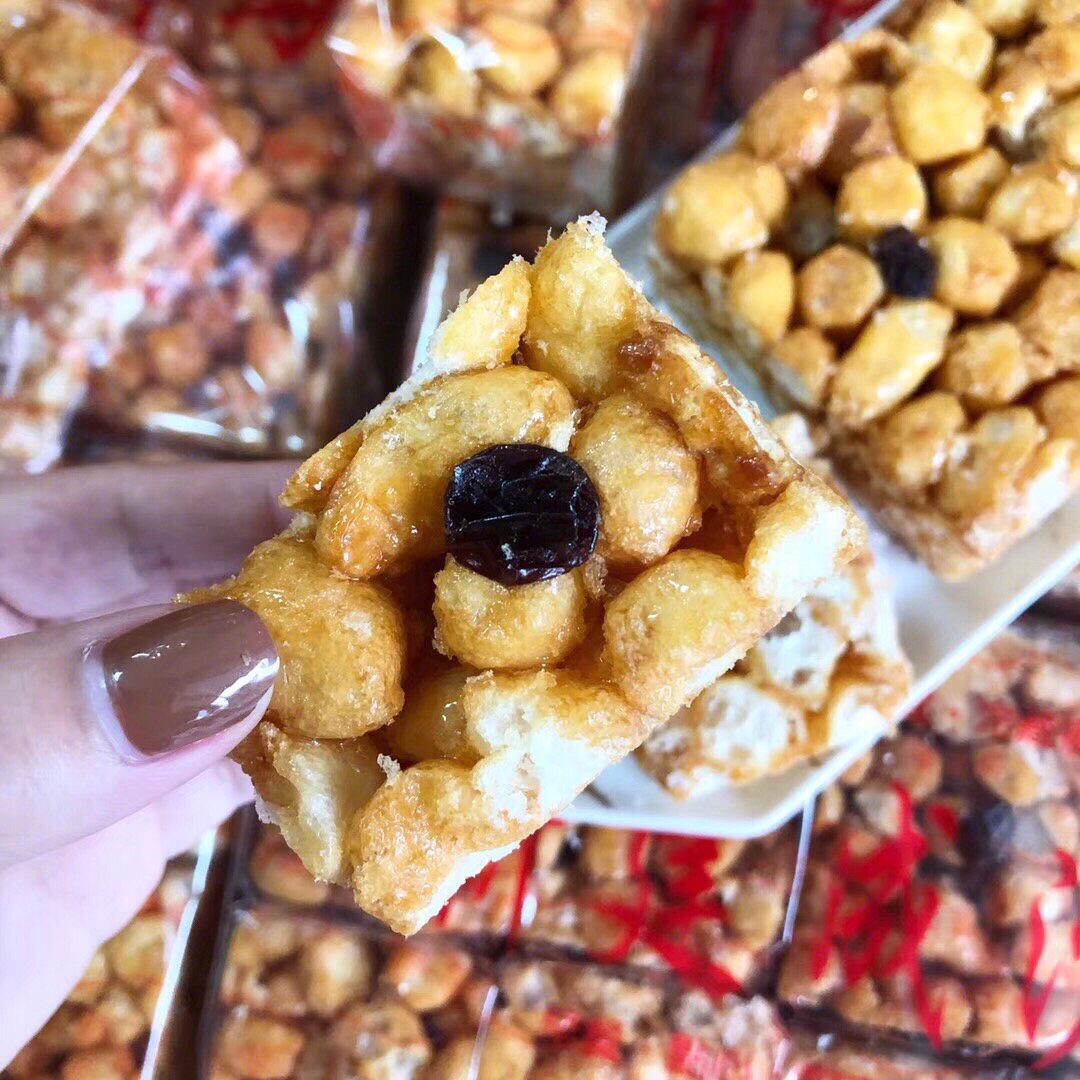 Taiwan's century-old shop newly built original Shaqima sweet and soft non-stick teeth casual snack pastry heart