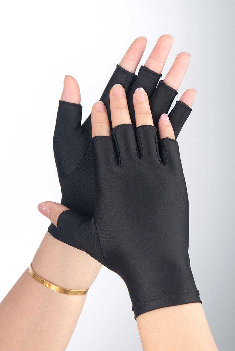 Spandex half-finger gloves half-finger sunscreen gloves summer ice silk sunscreen thin half-finger gloves driving keyboard anti-sweat