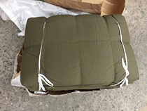 Army green hot-melt cotton quilted by sea blue cotton quilted hot melt cotton quilted by olive green cotton