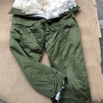 Old fashioned 65 wool pants fur integrated leather pants winter anti-chill pants long pants wool single pants cold store exclusive washout