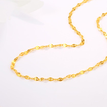 18K gold necklace women gold platinum rose gold AU750 choker men fish lip chain pendant with certificate