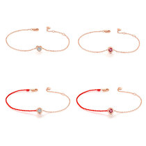 Diamond jewellery likes 18K rose gold and white gold a two-wearing Show Love fashion wild bracelet