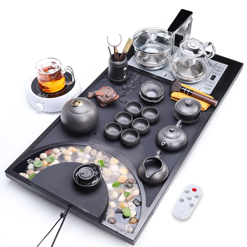 Sharply stone tea tray was violet arenaceous kung fu tea set home office automatic water spray large sitting room tea table