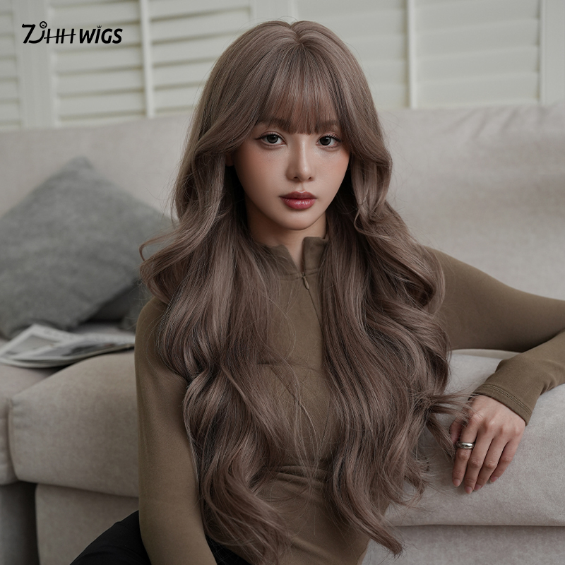 Queen of Seven Streets Wig for Women, Full Head Cover, Versatile, Natural Wave, Fluffy, Realistic Long Curly Hair Wig Set Queen of Seven Streets Wig for Women, Full Head Cover, Versatile, Natural Wave, Fluffy, Realistic Long Curly Hair Wig Set