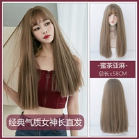 Классическая темпераментная богиня длинные прямые волосы -Хони чайное белье