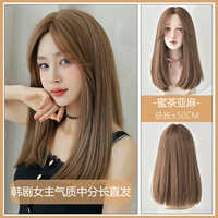 Корейская драма Героиня Супер Темперамент разделен на длинные прямые волосы -чайное льня