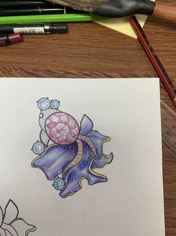 Jewelry Design Hand Drawing Necklaces Rings Earrings Couple Rings Personalized Style Of The Original Design Jewelry