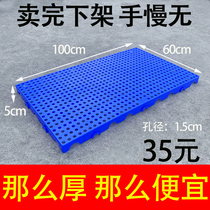 Thickened plastic moisture-proof plate cold storage round hole 100*60*5 mat board pallet Pet Warehouse floor mat pallet shelf