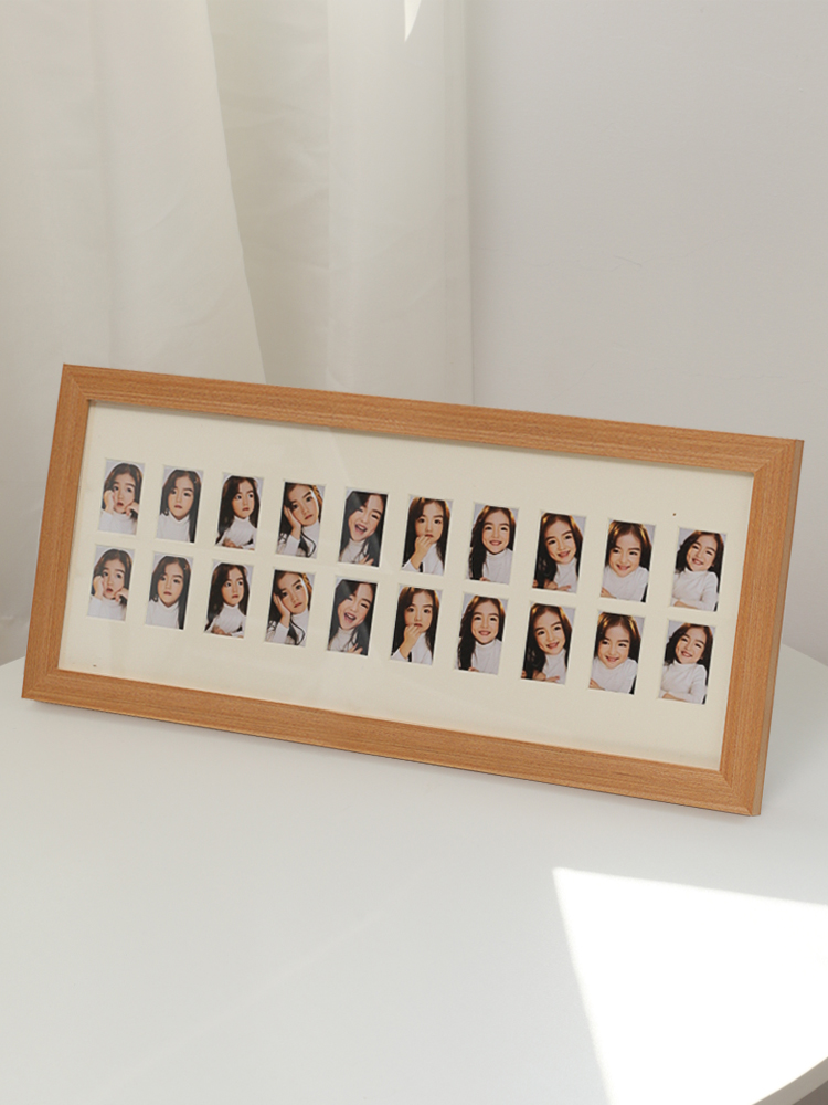 Children's ID photo frame Year-old memorial frame Baby table Infant growth record 100 days photo solid wood photo