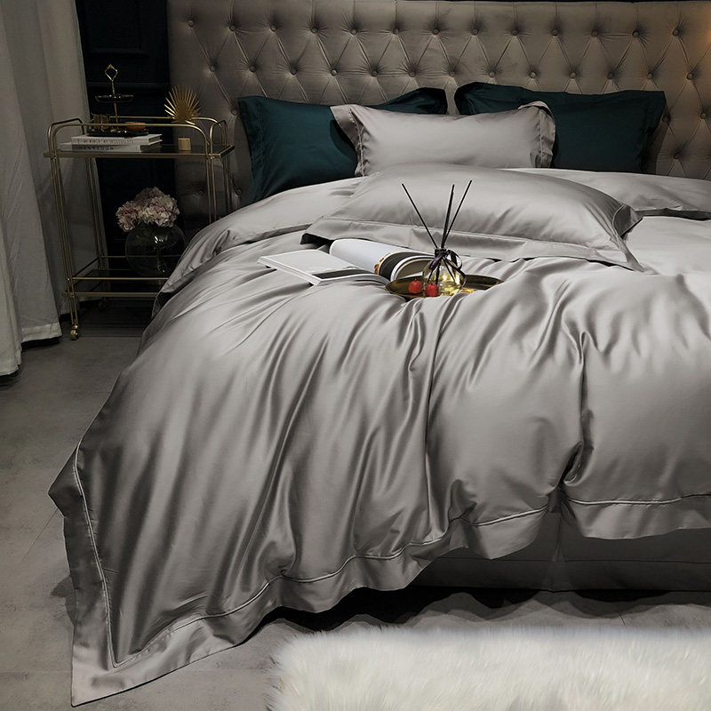 100 long-staple cotton light luxury four-piece set of cotton pure cotton sheets and quilt cover five-star hotel Nordic bedding