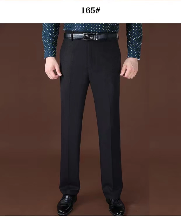 Mùa thu và mùa đông len nam quần dày phần rộng lỏng thẳng phù hợp với quần trung niên cashmere thường quần quần nam quần tây nam ống đứng
