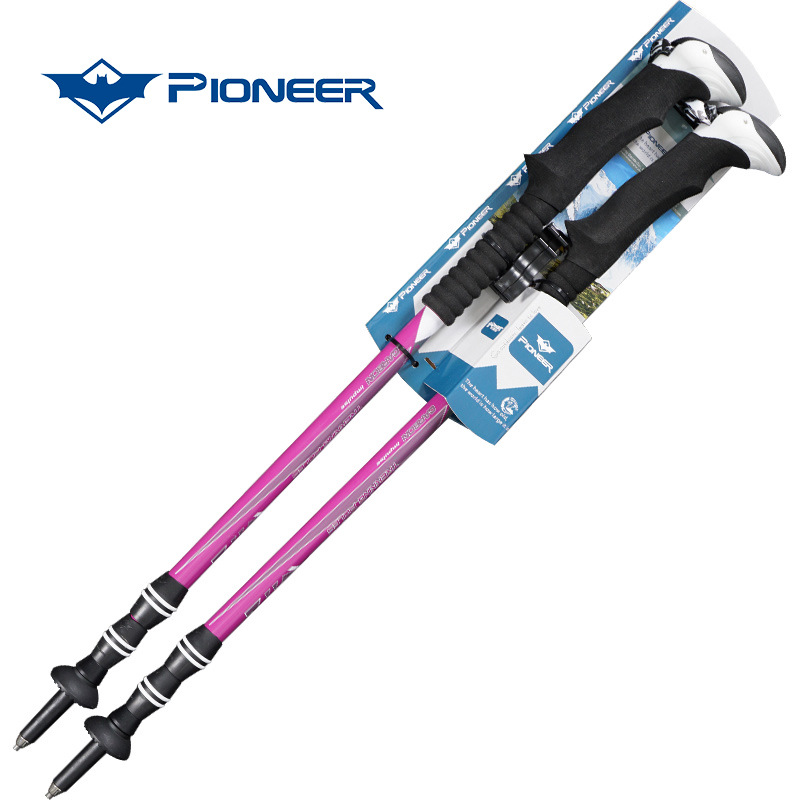 Trailblazer trekking cực carbon khóa siêu nhẹ rắn hổ mang 2 loạt đi bộ đi bộ đường dài núi giảm xóc mía gậy dành cho người cao tuổi