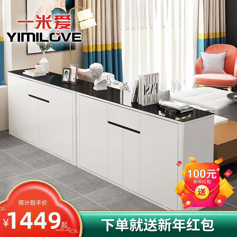 One meter love piano lacquered sideboard modern simple tempered glass locker sub living room wine cabinet integrated against the wall