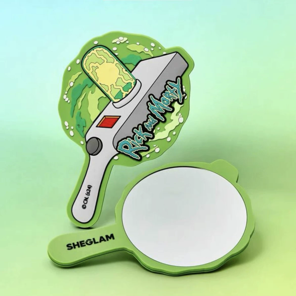 Палетка теней Sheglam Rick and Morty — лимитированная 12 цветов, компактный комплект с блеском и зеркалом