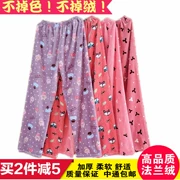 Flannel Pyjama Phụ nữ Mùa đông Plus Nhung Làm ấm Kích thước lớn Đàn ông lỏng lẻo Phim hoạt hình giản dị Trang chủ Cặp đôi Quần