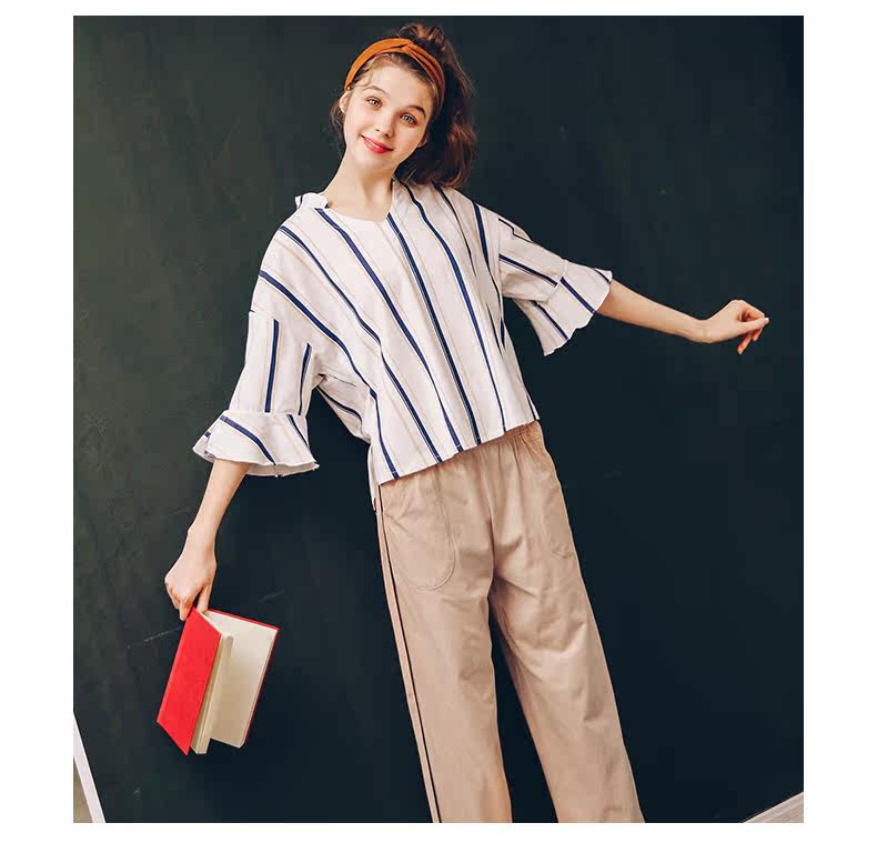 Pyjama pour femme en Coton à manches - Ref 2988601 Image 17