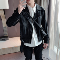 Small suit collar Male Fried Street Short Korean version Youth Pisciwear hairstylist Repairing Body Casual Yuppie Handsome Jacket Tide