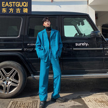 2020 spring mens suit temperament Net red male yuppie small suit retro coat Korean version of loose tide two-piece suit