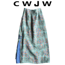 (Spot) New Chinese State Wind Improvement Semi-Skirt Woman China National Wind Bag Hip Step Skirt small crowdsourcing design sensation