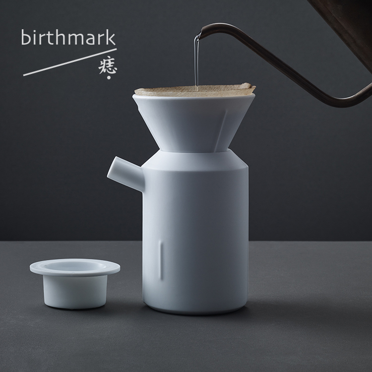 Short-mouthed hand-brewed coffee set (three-piece set) / coffee filter cup / hand-brewed coffee) mole birthmark