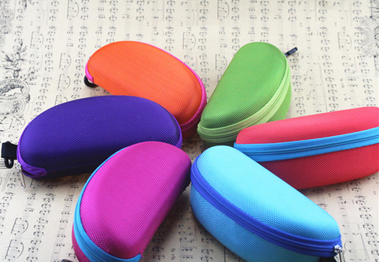 Large Sports Sunglasses Case, Pressure-Resistant Sunglasses Case, Zipper Eye Case, Korean Style Portable Small Fresh Case for Men and Women