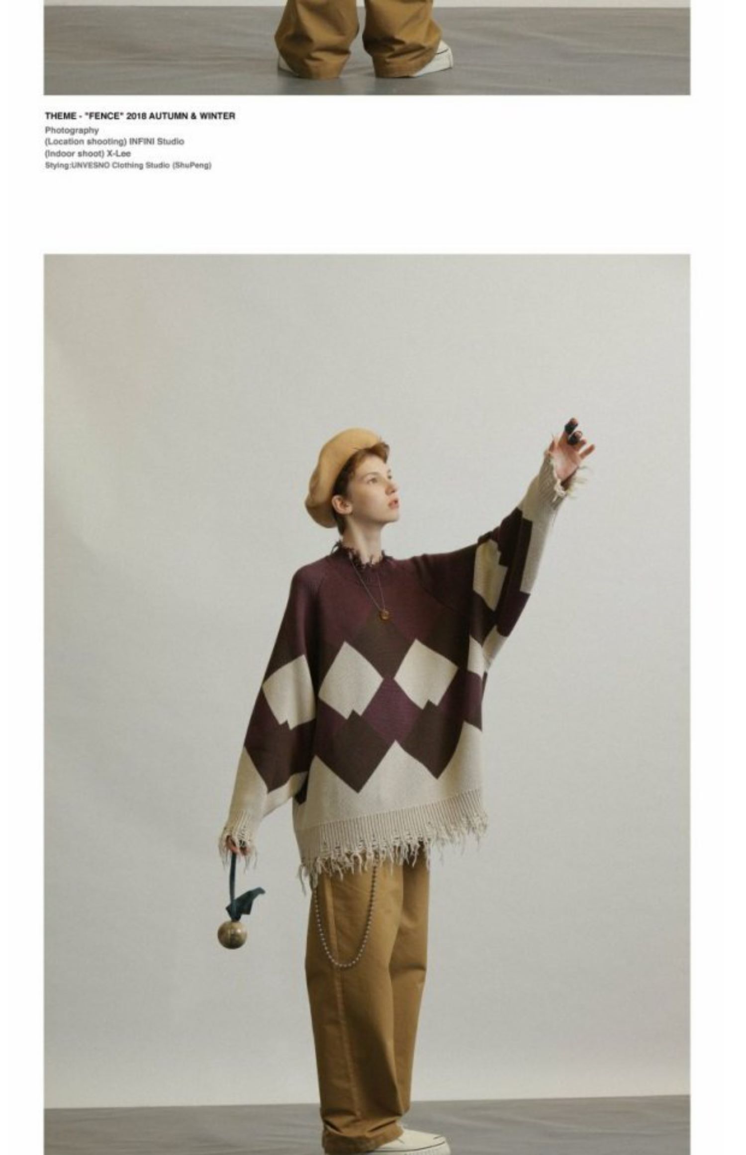 UNVESNO 18AW retro những người yêu thích tua rua cổ điển mặc lười áo len dày cổ tròn áo len - Cặp đôi áo len thời trang nữ