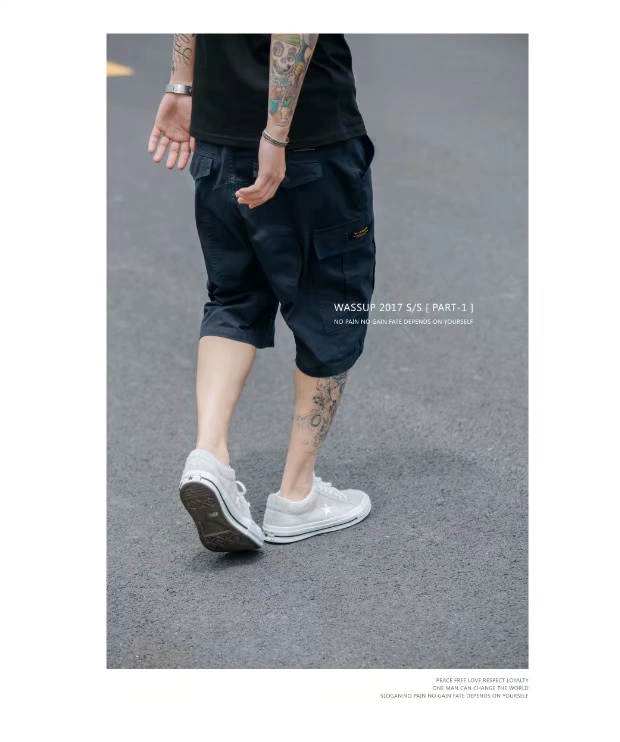 WASSUP quần short dụng cụ thẳng nam mùa hè lỏng sáu quần thể thao NBHD năm điểm quần xu hướng