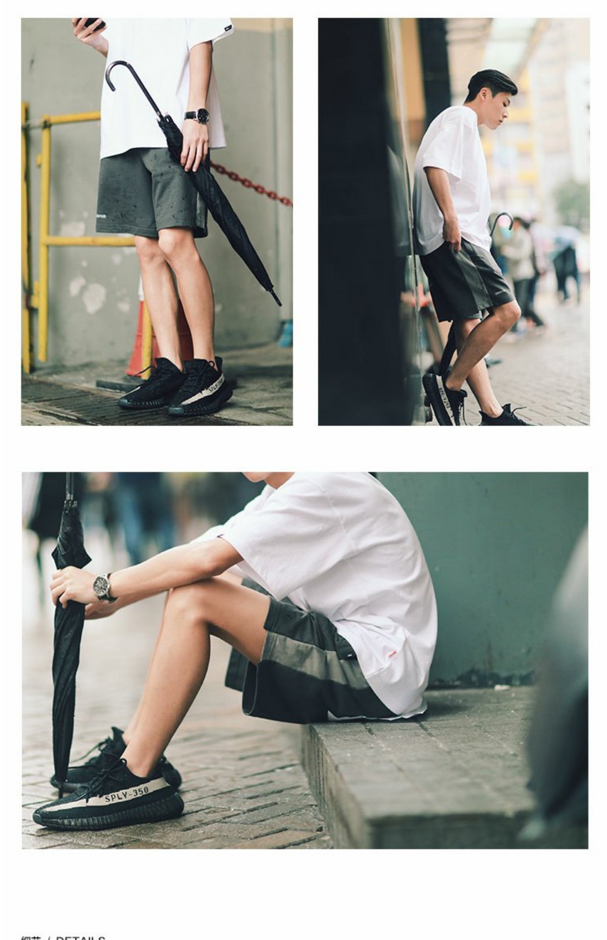 PSO Thương hiệu 17SS thủy triều ban đầu thương hiệu cotton mùa hè màu tương phản khâu in đan quần thể thao trường quần short nam thời trang nam