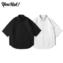 Pure Scutta Commemorative oversize Cotton Oxford Spinning Half sleeve Medium Sleeve Short Sleeve Shirt Men and Women