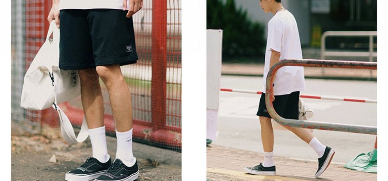 PSO Brand 17SS nguyên bản thời trang đường phố mùa hè ngụy trang màu đơn giản thể thao lỏng lưới năm quần short quan sot nam