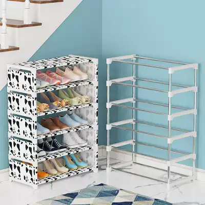 Shoe rack simple door household economical storage artifact Shoe cabinet multi-layer dormitory dustproof shoe rack indoor good-looking