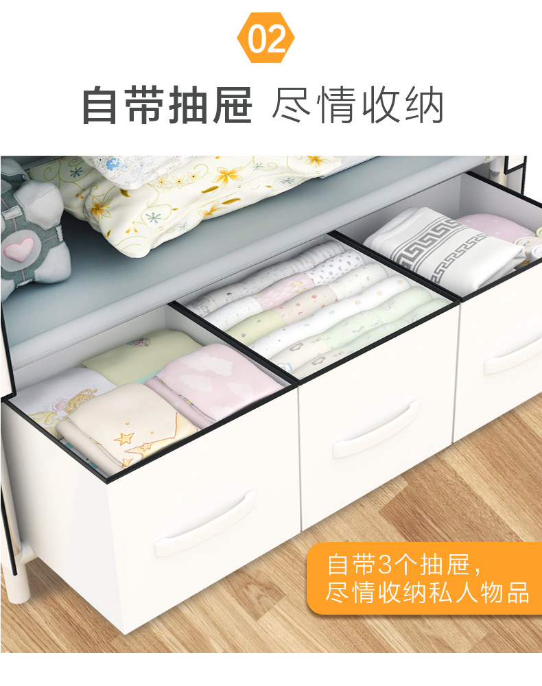 Đơn giản tủ quần áo đơn giản hiện đại vải kinh tế cốt đậm tủ quần áo lắp ráp không gian tiết kiệm tiền thuê ký túc xá dành cho trẻ nhỏ - Buồng tủ áo cửa lùa