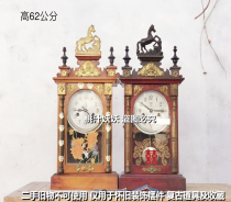 Nostalgic old clock antiques Republic of China old objects retro decoration old horse head clock old goods exhibition film and television props collection